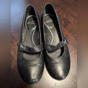 Dansko Black Leather Loafers